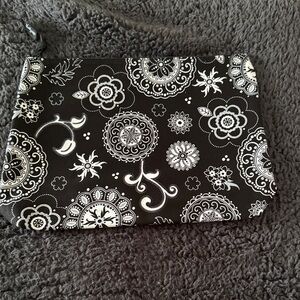 Floral Black and White Women's Clutch
